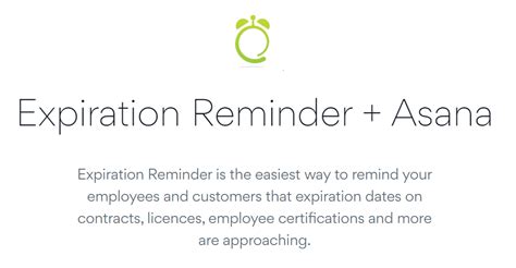 Expiration reminder. Things To Know About Expiration reminder. 